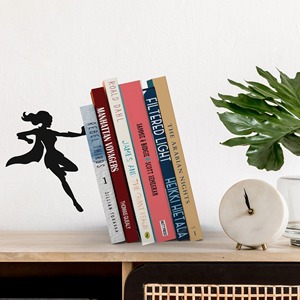 Wooden Bookends <b>Set</b> Of 2 Anchor Design Coastal Style White Base Blue Anchor For Home <b>Office</b> Decor - Product Image 6
