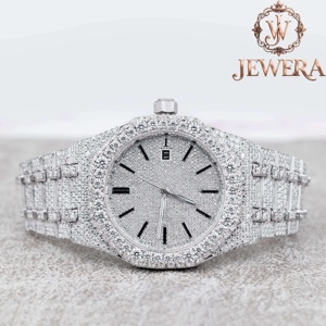 High Quality Hip Hop Moissanite Diamond Watch for Men with Luxury Gift Box and Private Label Service Available for Best Price - Product Image 2