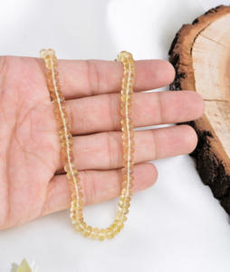 ลูกปัดหินควอตซ์น้ำผึ้งธรรมชาติ 16 นิ้ว ทรงเหลี่ยม สำหรับทำเครื่องประดับอัญมณี สร้อยคอ - Product Image 6