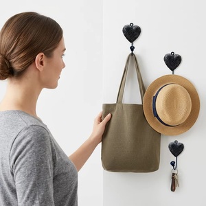 Heart Shape Metal Wall <b>Hook</b> Vintage Style Anti Rust <b>Coat</b> Hanger <b>Single</b> <b>Hook</b> for Clothing - Product Image 3