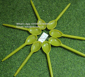 เครื่องใช้บนโต๊ะอาหารทำด้วยมือสุดหรูช้อนเสิร์ฟเครื่องครัวสำหรับงานแต่งงานแบบหมุนสีเขียวช้อนรับประทานอาหารและช้อนสลัด - Product Image 2