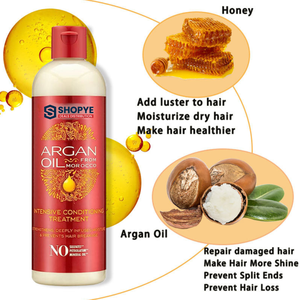 Acondicionador Capilar sin Enjuague con Aceite de Argán de Marca Privada CAITU, Fuerza y Brillo para Cabello Rizado Africano, Fórmula Líquida Hidratante - Product Image 3