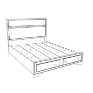 Cama Queen Madrid G02390B Tapizada en Blanco - Product Image 6
