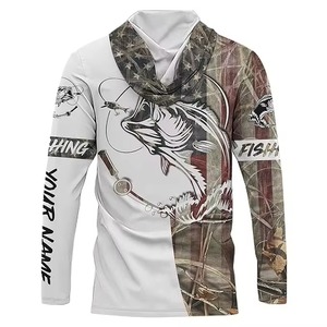 Logo personnalisé multi-positions imprimé par sublimation, 100% polyester, UPF 50, imperméable, coupe-vent, respirant, séchage rapide, pêche - Product Image 5