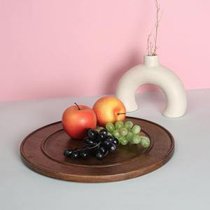 Plato de Madera Natural de Mango, Juego de 2 Bandejas para Mesa de Comedor, Platos Ligeros para Bistec, Aperitivos y Postres - Product Image 5