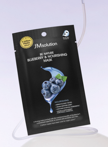 Mascarilla Facial Nutritiva de Arándanos JMSOLUTION BE NATURE |   24ML*10EA |   Iluminador y Abrillantador Hipoalergénico |   Hialuronato de Sodio |   Rostro | - Product Image 2