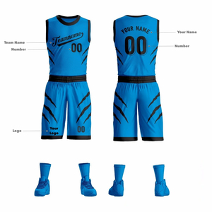 Conjunto de Uniforme de Baloncesto Profesional Personalizado, Diseña Tu Propio Uniforme de Baloncesto, Ropa de Baloncesto Reversible Personalizada para Hombre - Product Image 3