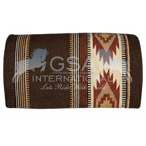 Manta de Silla de Montar Hecha de Lana 100% Neozelandesa 34X36, Manta de Silla de Montar Tejida a Mano Disponible para Personalizar para Montar a Caballo - Product Image 2