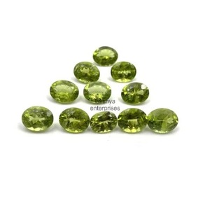 Péridot naturel ovale facetté, pierre précieuse non montée, péridot vert calibré pour la fabrication de bijoux, prix de gros, en vrac, 8MM 10MM - Product Image 3