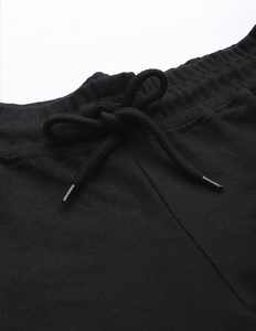 Men's <b>Black</b> Sporty Sweatpants With Stripes Elastic Waist Breathable Knitted Joggers Summer Wear - Product Image 6