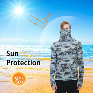 Chemises de pêche d'extérieur respirantes à séchage rapide, grande taille, polyester personnalisé du Pakistan, UPF 50+, manches longues, antibactériennes, anti-UV - Product Image 4
