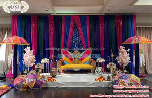 Punjabi Wedding Bollywood Style <b>Mehndi</b> Event Decor Wedding <b>Mehndi</b> Function <b>Decoration</b> Props Wedding <b>Mehndi</b> Event Stage Decor - Product Image 4