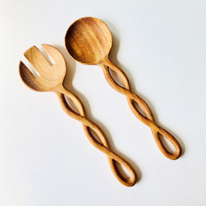 Natural Wood <b>Salad</b> <b>Tools</b> Food Safe Wooden <b>Salad</b> Server Set Handmade Premium Eco-Friendly Olive Wood <b>Salad</b> Servers Hand Carved - Product Image 2