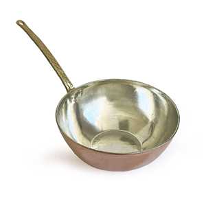 Poêle en cuivre artisanal alvéolée, poêle à omelettes, poêle à frire, poêle à griller 14-27 cm, étamée - Product Image 1