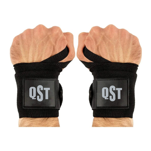 Attelle de poignet respirante pour haltérophilie en polyester, robuste, réglable avec fermeture auto-agrippante pour l'entraînement en salle de sport - Product Image 1