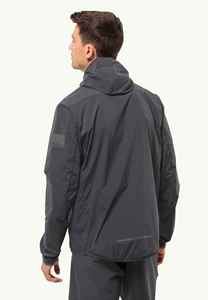 Veste coupe-vent à capuche pour homme, coupe classique, polyester, fermeture éclair, couleur unie, style décontracté, vêtements d'automne - Product Image 3