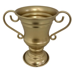 Urne en métal argenté poli de luxe, vase élégant à pied cannelé, calice décoratif, centre de table pour mariages, hôtels et événements - Product Image 5