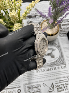 Reloj de Lujo con Diamantes Moissanite VVS, Caja de Acero Inoxidable, Estilo Hip Hop, Unisex, para Hombres y Mujeres, para Fiestas - Product Image 2