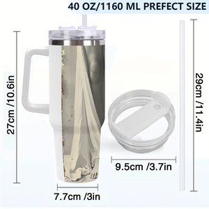 40oz Large Tumbler <b>With</b> <b>Straw</b> For Company AI Implementation Team - Product Image 4