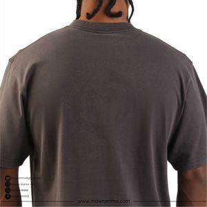 Camiseta Extra Grande de Primera Calidad, 100% Algodón, con Logotipo Personalizado, Impresión DTG, Corte Cuadrado, Estilo Urbano, Hombros Caídos, Unisex, Vintage, Lisa - Product Image 6