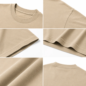เสื้อยืดคอตตอนโอเวอร์ไซส์แบบยูนิเซ็กซ์ หนักพิเศษ 280 GSM สำหรับสตรีทแวร์ รับผลิตแบบ OEM ODM แบรนด์ส่วนตัว - Product Image 3