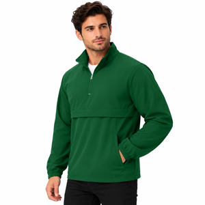 Sudadera con Cierre de Cremallera de un Cuarto para Hombre, Personalizada, Casual, de Manga Larga, con Cuello Alto, Ropa Deportiva para Venta al Por Mayor - Product Image 2