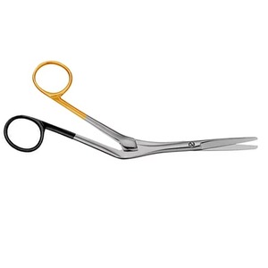 Forbici Nasali Angolate Supercut Plus <span class=keywords><strong>TC</strong></span> Knight in Acciaio Inossidabile, Strumento per Rinoplastica e Chirurgia Plastica, Manico Oro e Nero, OEM - Product Image 6