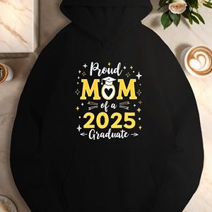 Proud Mom of a 2025 Graduate sudaderas con capucha casuales para mujer - Product Image 2