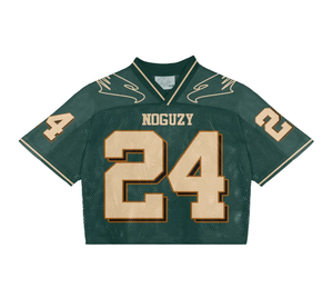 Verano Retro moda americana deportes camiseta suelta impresa Casual Rugby uniforme cuello en V empalme malla transpirable de talla grande - Product Image 1