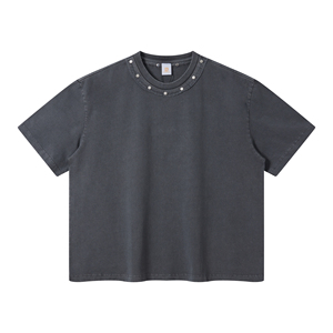 เสื้อยืดผู้ชายทรงบ็อกซี่ สไตล์ลำลอง คุณภาพสูง ผ้าเรียบ คุณภาพดี สตรีทแวร์ พิมพ์ลายพัฟฟ์ วินเทจ คอกลม แขนสั้น สำหรับฤดูร้อน - Product Image 2
