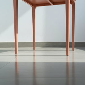 Muebles Modernos para Sala de Estar Estilo Vietnamita, Mesa de Centro Rectangular de Madera de Caucho Resistente en Blanco Perla, Chapa de MDF y Fresno, Color Rosa Empolvado, Marca PKP - Product Image 6