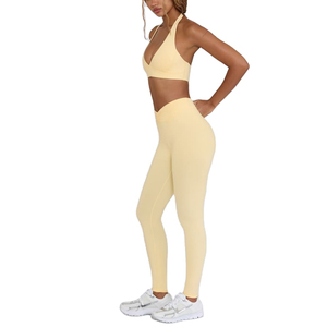 Vêtements de sport personnalisés avec logo, ensembles de leggings et de soutiens-gorge de sport, ensembles de yoga pour femmes, ensembles de fitness pour femmes - Product Image 2