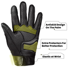 ถุงมือมอเตอร์ไซค์หนังแท้ป้องกันนิ้วเต็มรูปแบบ พร้อมโลโก้สั่งทำพิเศษ กันลม รองรับหน้าจอสัมผัส ถุงมือหนังสำหรับแข่งรถ - Product Image 2