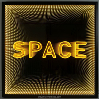 Enseigne au néon 3D infinie multicouche personnalisée Miroir magique Abyssal Décoration murale LED personnalisée Genre électronique