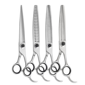 Professional Dog Grooming Scissors Set Stainless Steel Right-Handed Straight Thinning Shears with Multi-Length Handles 32 Teeth - Product Image 1