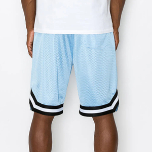 Shorts de basket-ball pour hommes personnalisés avec logo, respirants, doux, à la mode, avec poches zippées, vente en gros à prix abordable - Product Image 3