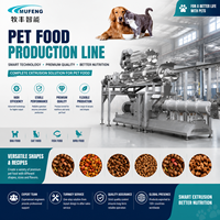 Ligne de production clé en main entièrement automatique Mufeng à double vis pour aliments pour animaux de compagnie, machine d'extrusion de croquettes sèches pour chiens et chats