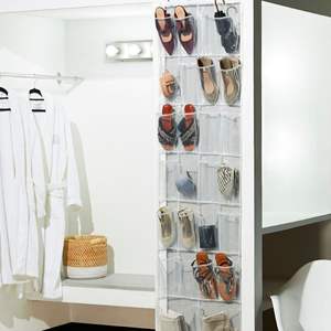 26-Pocket Clear PEVA <b>Hanging</b> <b>Shoe</b> <b>Organizer</b> 2 Pack - Product Image 3
