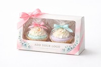 Bombes de bain en forme de cupcake bio certifiées GMP, personnalisables, luxueuses, aux roses séchées, 100% ingrédients naturels, en vrac, relaxantes.