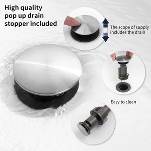 Rubinetto per lavabo bagno a 2 maniglie, 8 pollici, in nichel spazzolato, con beccuccio girevole a 360 gradi, a 3 fori, per lavabo da appoggio - Product Image 2