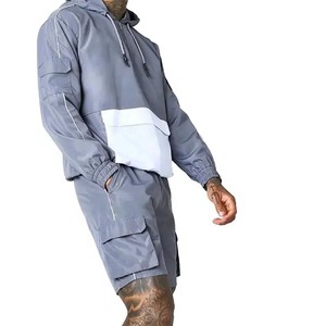 Men Color Blocking Hooded <b>Track</b> <b>Jacket</b> With Zipper Closure Full Sleeve Leisurewear Tracksuits Spring Wear - Product Image 6