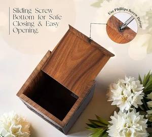 โกศบรรจุอัฐิทำมือจากไม้และเรซิ่น: ของที่ระลึกที่ไม่เหมือนใครสำหรับเก็บอัฐิมนุษย์ ขนาดกลาง 9x5.5 นิ้ว - Product Image 2