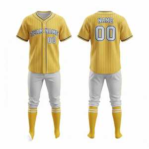 Custom Baseball Uniform Men's Solid Jersey Short Sleeve Quick Dry Breathable Polyester Team <b>Name</b> 00 Tackle Twill Print All - Product Image 2
