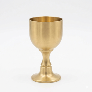 Coupe Kiddush en métal plaqué or élégante, de haute qualité, finition mate, gobelet de Shabbat, écologique, durable, art moderne, unique, vente en gros - Product Image 6