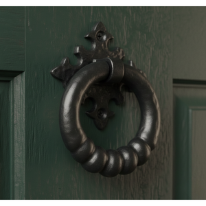 Poignée de tiroir en fer martelé noir, écologique, durable, rustique, antique, avec revêtement en poudre, pour les meubles de cuisine, les portes d'hôtel - Product Image 6