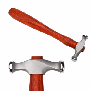 Marteau de façonnage 19 mm, tête de 74 mm, manche en bois de 220 mm, outil de façonnage de bijoux en métal, marron argenté ZETOMEDPRO - Product Image 1