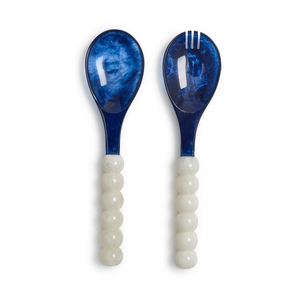 FAIZA CRAFT FC-8551 Ensemble d'ustensiles de service pour salade en résine faits à la main, couleur personnalisée, cuillère et fourchette de service, compatibles lave-vaisselle et micro-ondes - Product Image 4