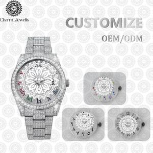 Charm_Jewells Reloj de lujo con cristales dorados, esfera redonda analógica de cuarzo, 40 mm, estilo joyería de moda, unisex - Product Image 4