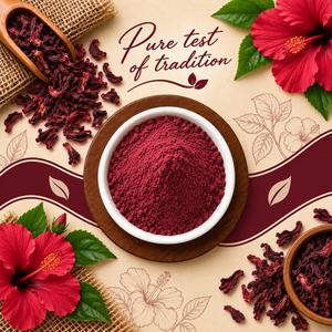 Poudre d'hibiscus rouge de qualité alimentaire, extrait naturel d'hibiscus en poudre, ingrédient colorant pour les aliments, les produits santé et les boissons - Product Image 1