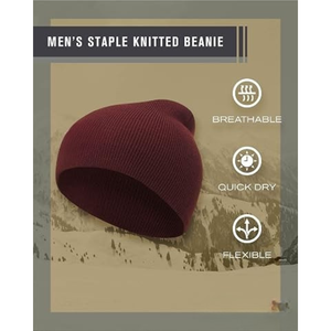 Unisex Solid Color Acrylic Knitted <b>Beanie</b> Breathable Quick Dry Flexible Adjustable Winter <b>Hat</b> Embroidery Rhinestone for Outdoor - Product Image 1